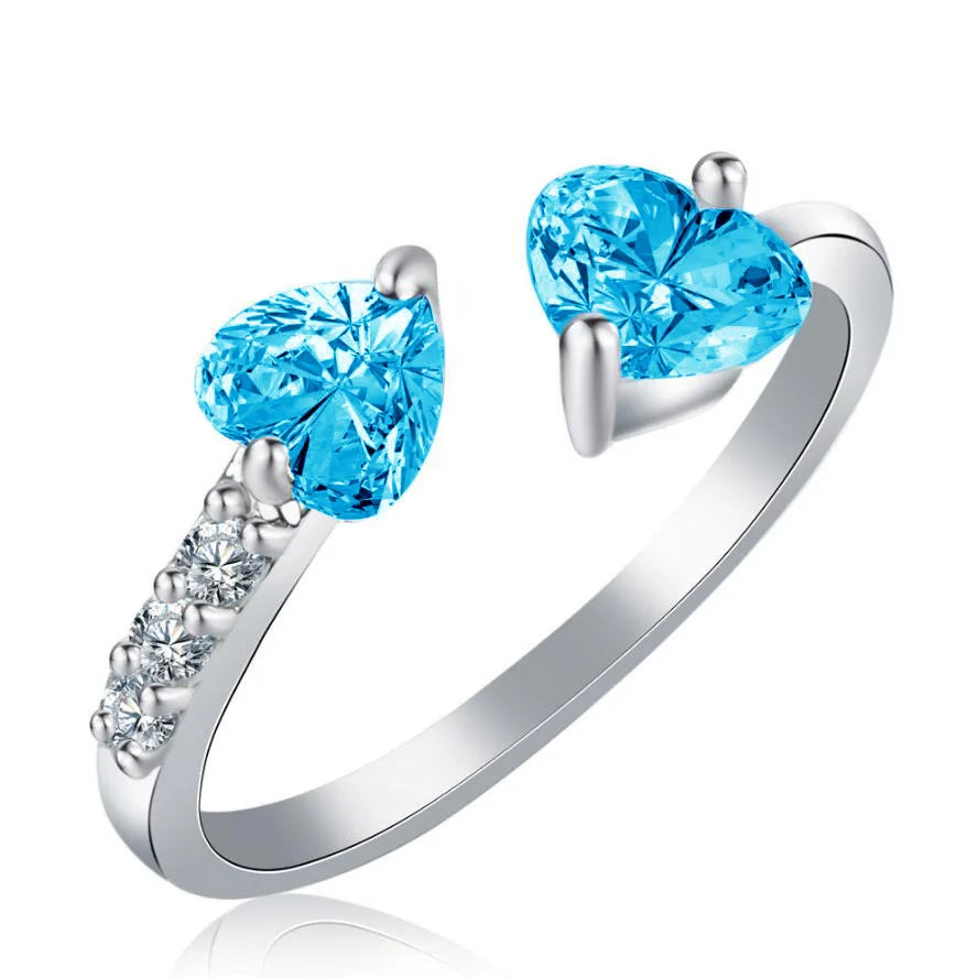 Delicate Colorful Floral Rings