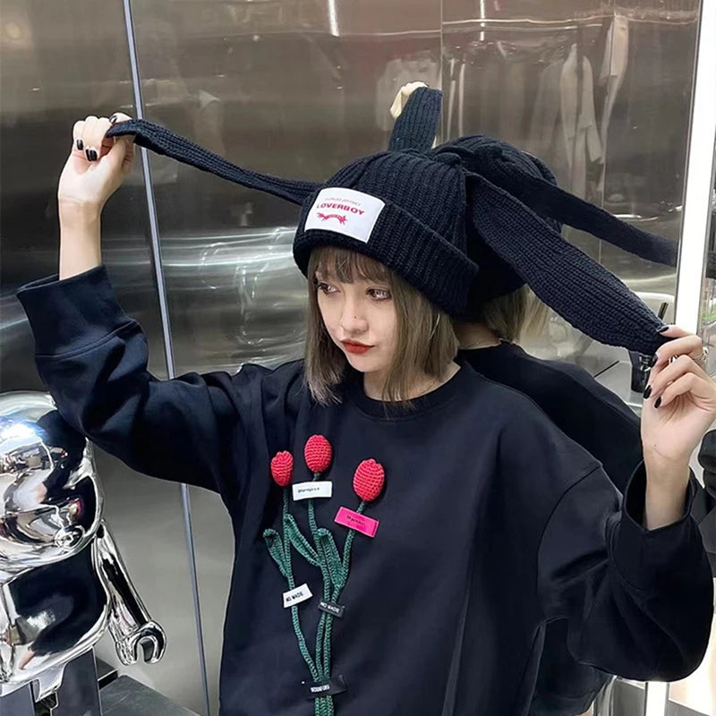 Long Rabbit Ear Beanie