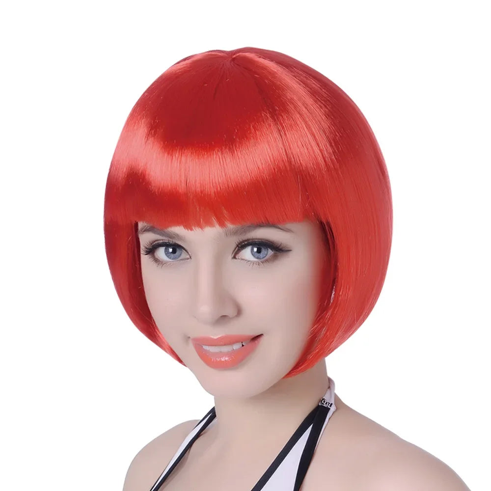 10"Bob Synthetic Wig With Bangs