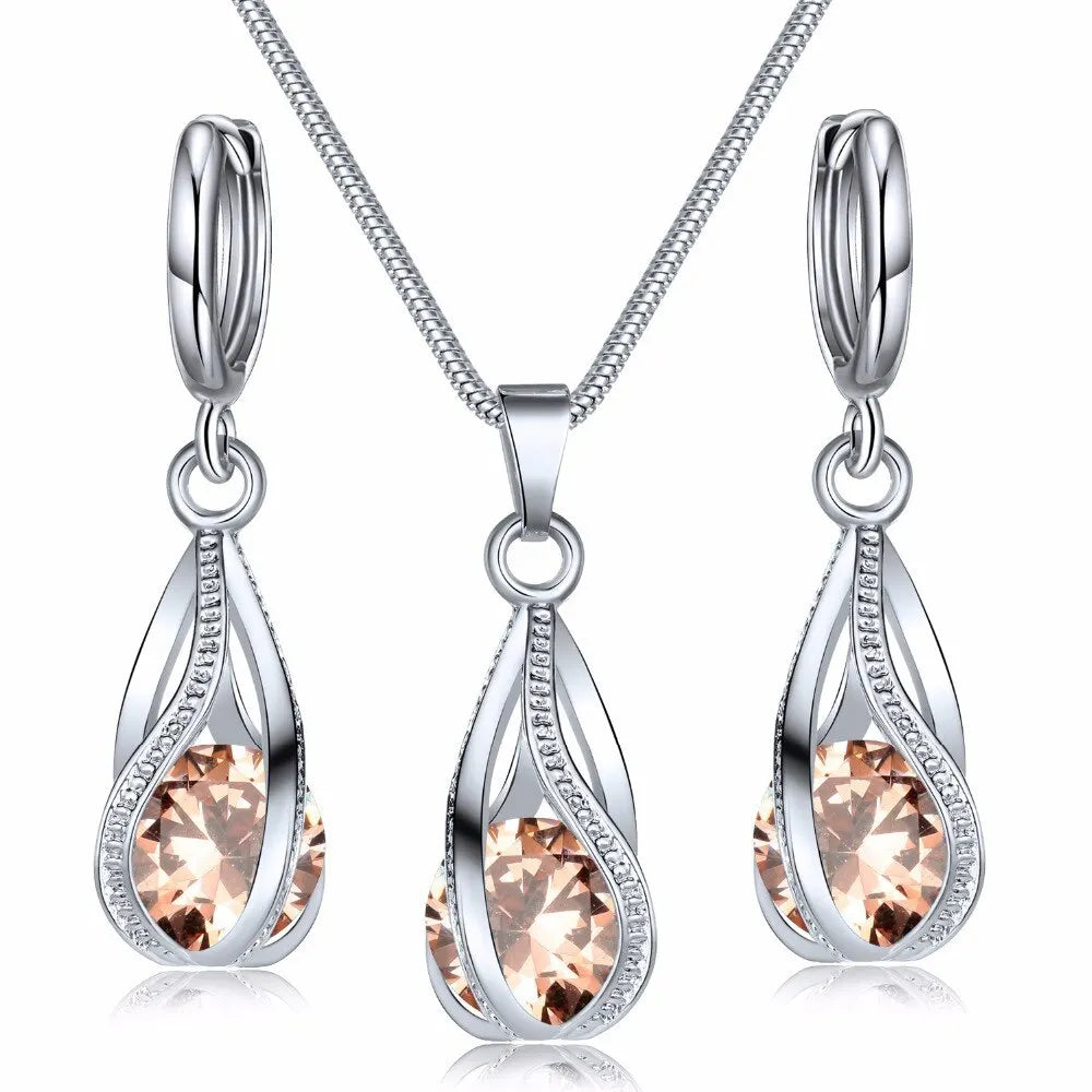 Luxury Style 3pcs Necklace & Earrings