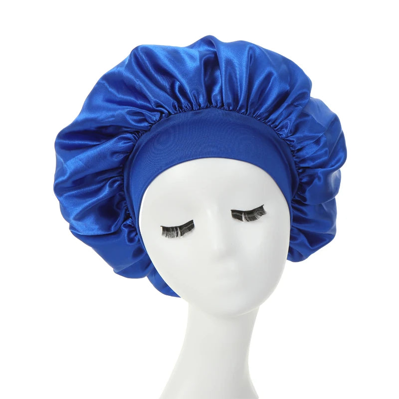 Wide Brim Satin Cloth Bonnet