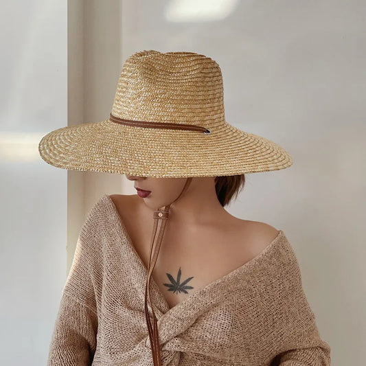 Chin Strap Straw Sun Hat