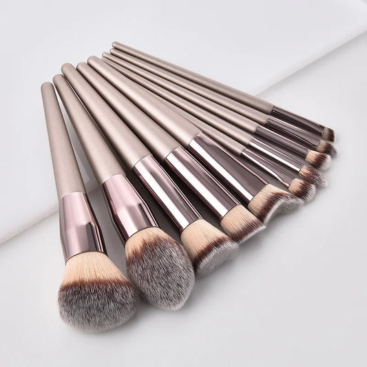Champagne Color Makeup Brushes