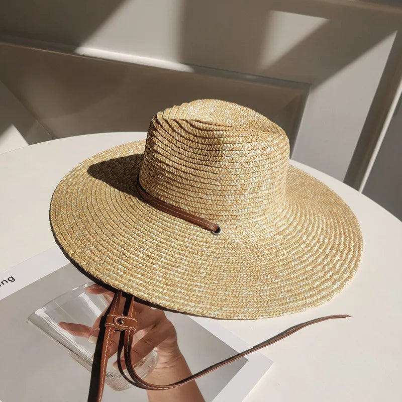 Chin Strap Straw Sun Hat