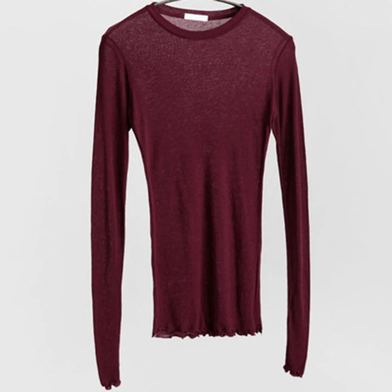 High Quality Plain Thin Long Sleeve