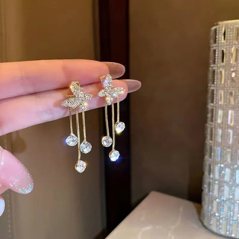 Fantastic Colorful Crystal Square Earrings