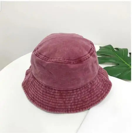 Washed Denim Bucket Hats