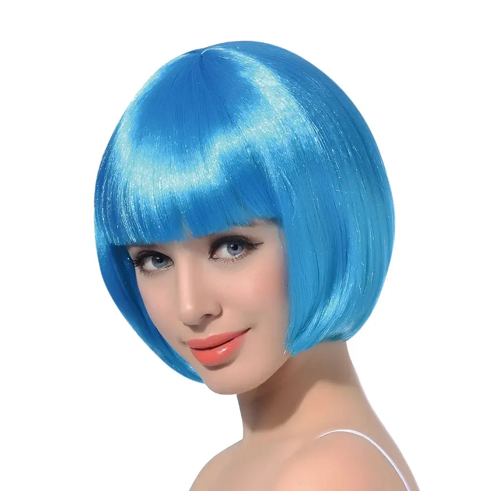 10"Bob Synthetic Wig With Bangs