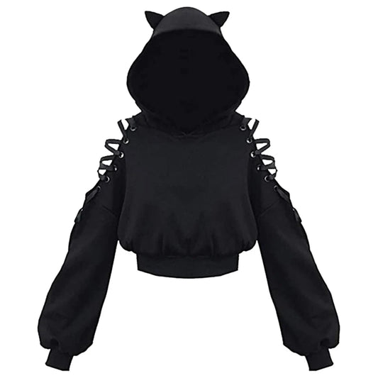 Gothic Cat Ear Hoodie