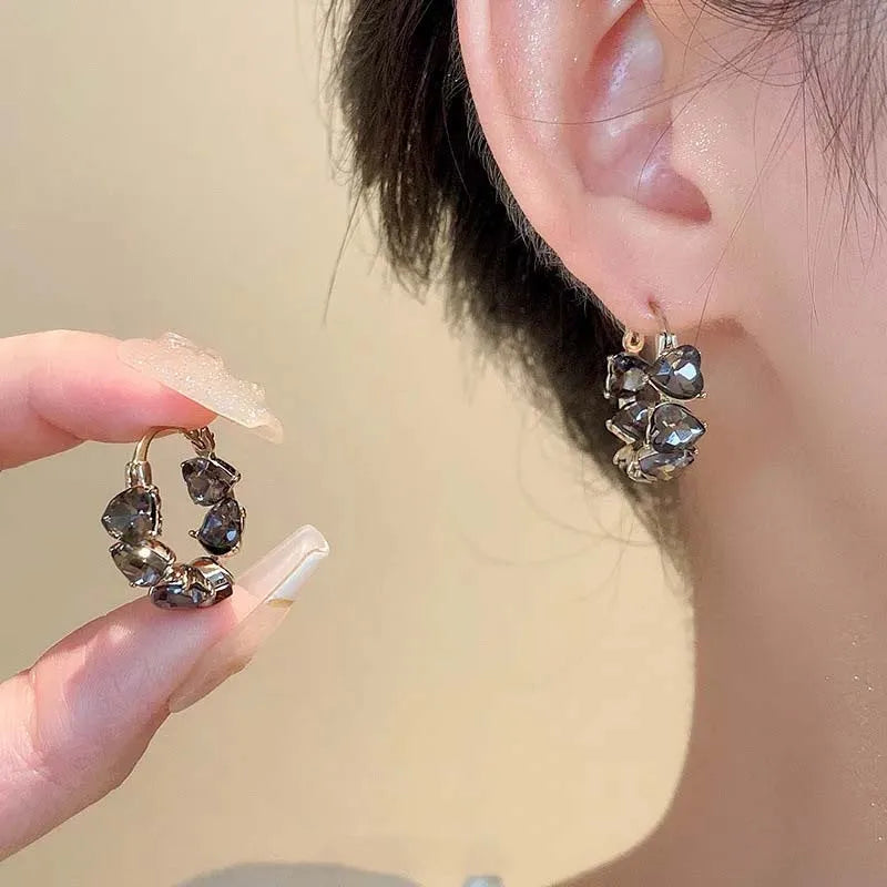 Fantastic Colorful Crystal Square Earrings
