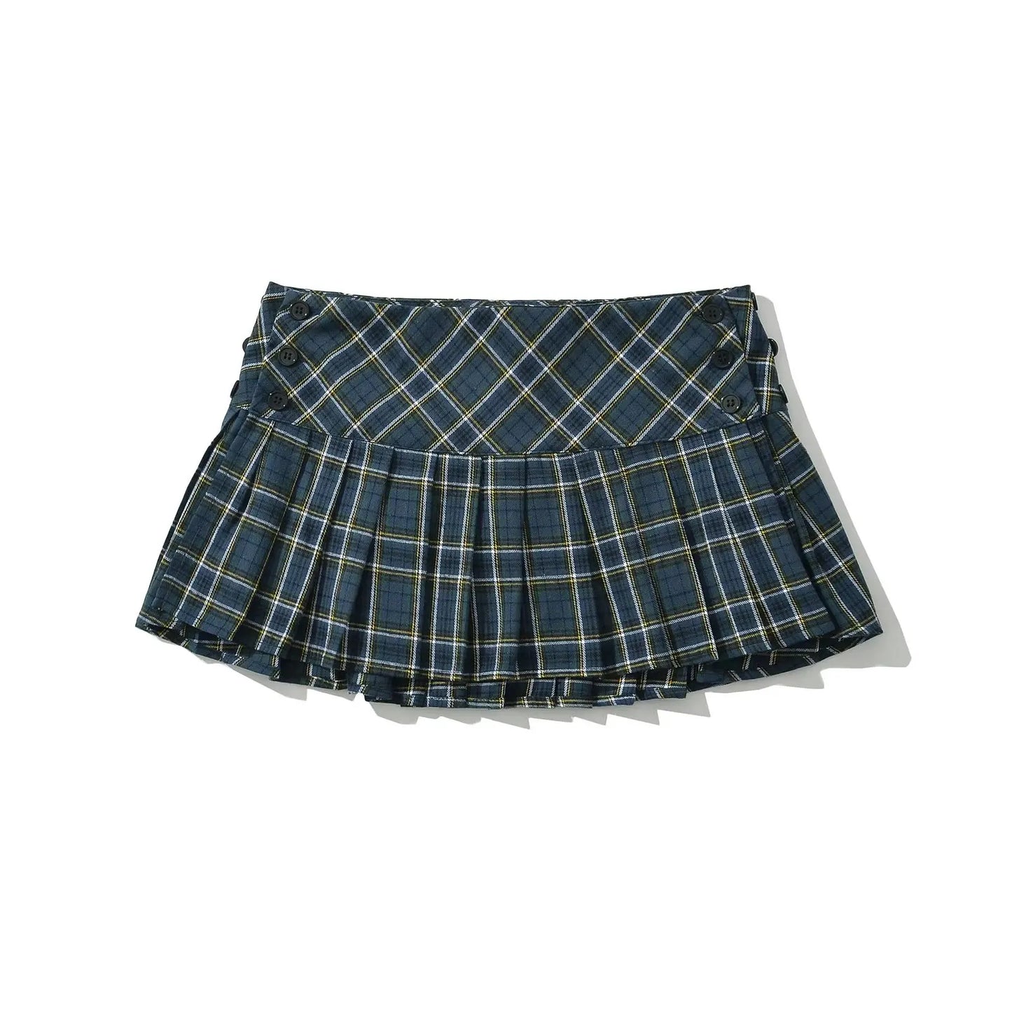 Korean Style Plaid Mini Skirts