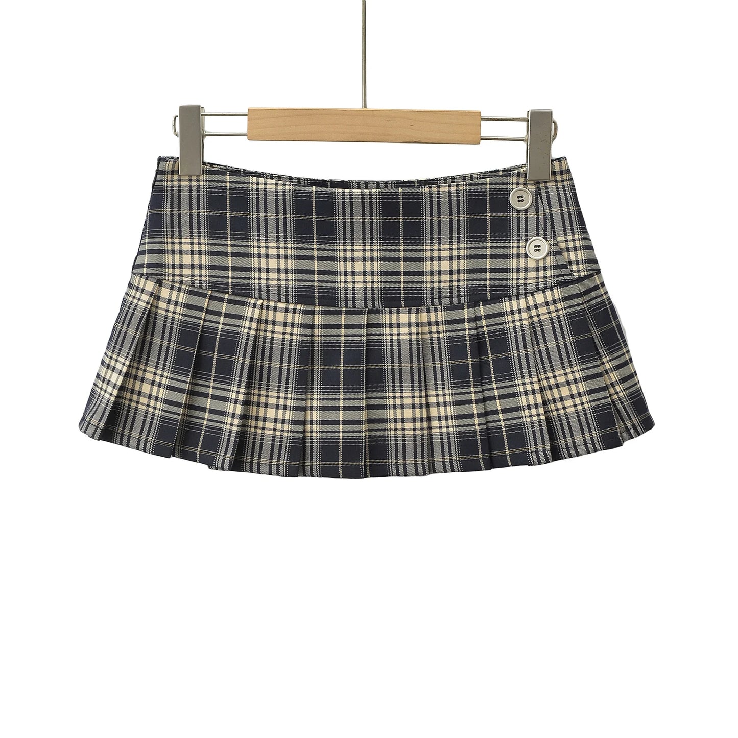 Korean Style Plaid Mini Skirts