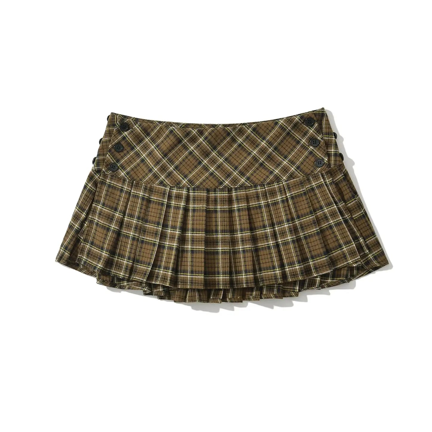 Korean Style Plaid Mini Skirts