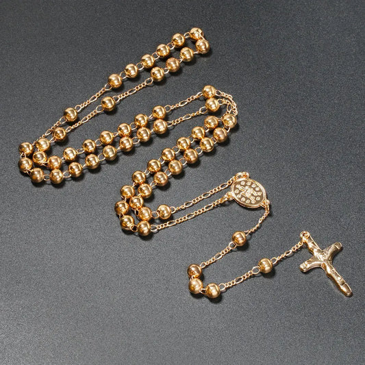 Metal Rosary Necklace