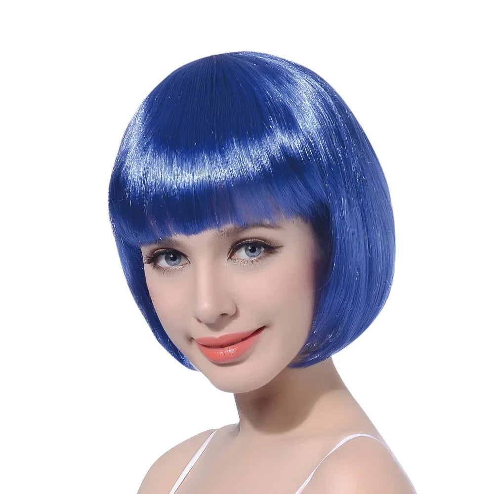 10"Bob Synthetic Wig With Bangs