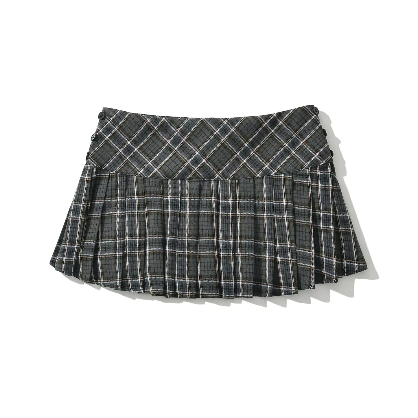 Korean Style Plaid Mini Skirts