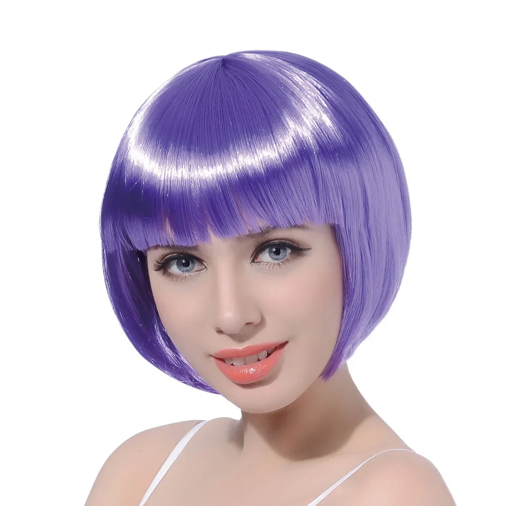 10"Bob Synthetic Wig With Bangs