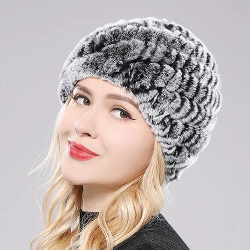 Genuine Fox Fur Beanie
