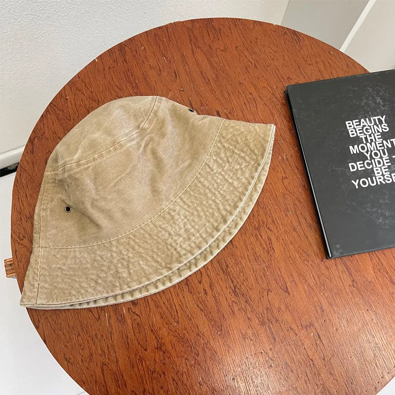 Washed Denim Bucket Hats