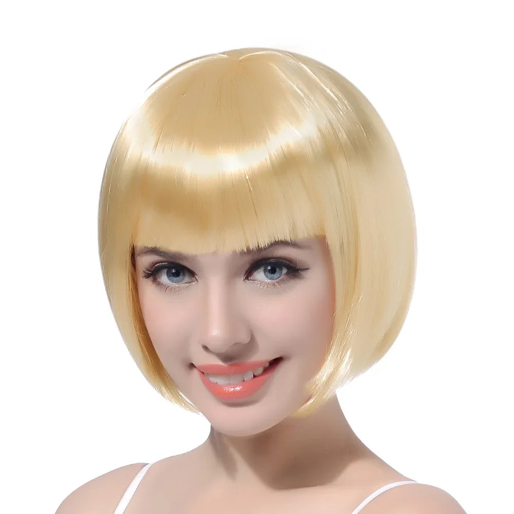 10"Bob Synthetic Wig With Bangs