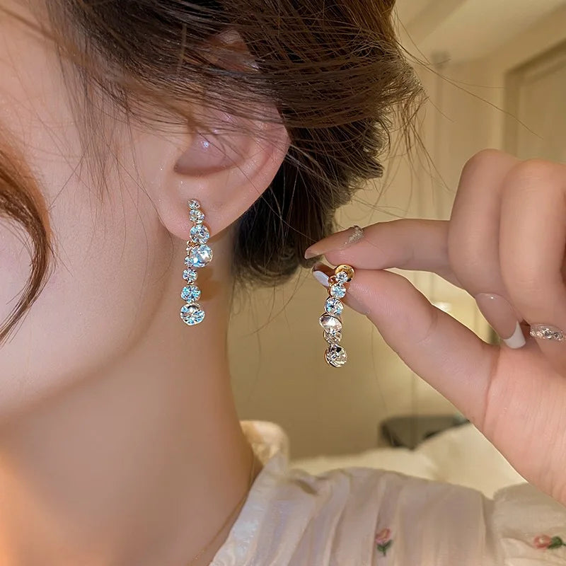 Fantastic Colorful Crystal Square Earrings
