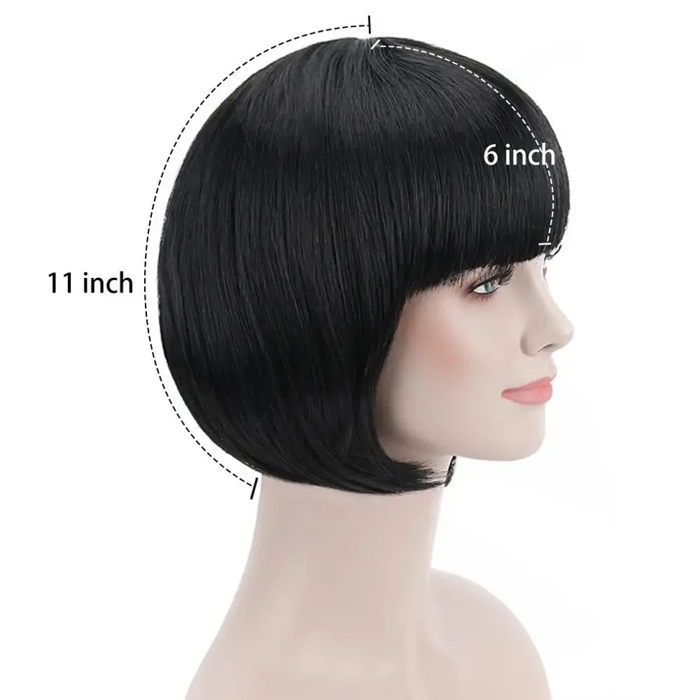 10"Bob Synthetic Wig With Bangs