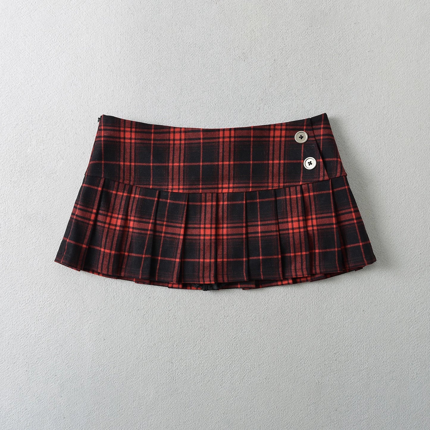 Korean Style Plaid Mini Skirts