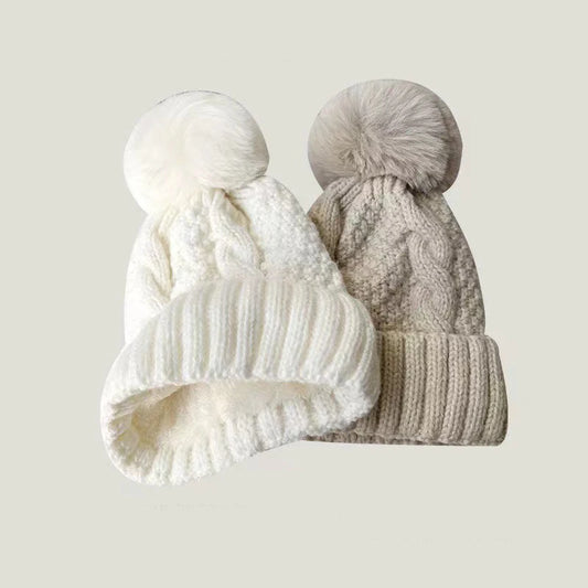 Plush Twist Knitting Winter Beanies