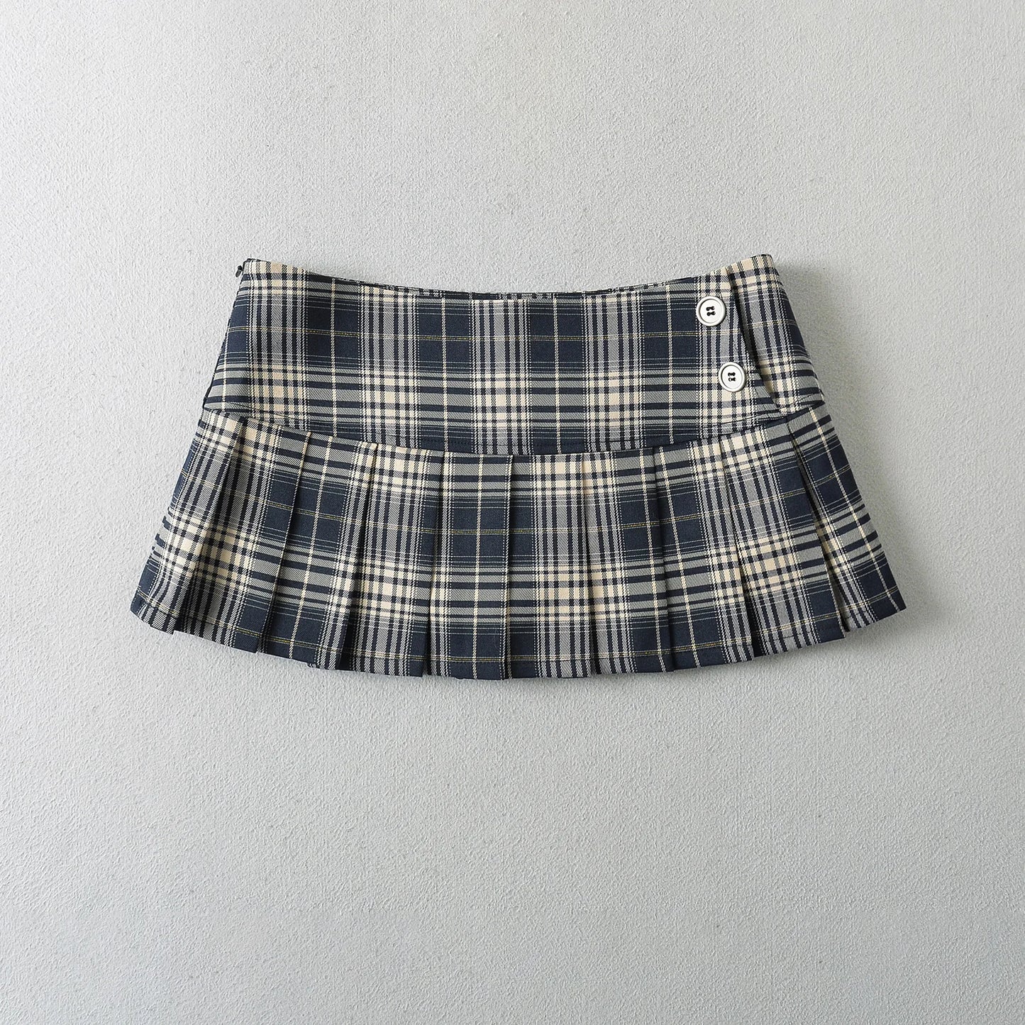 Korean Style Plaid Mini Skirts